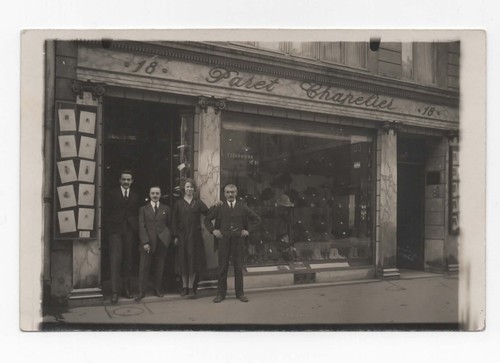 Carte photo paret - carte-photo., chapelier