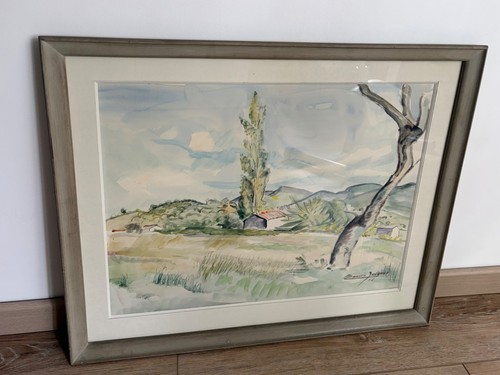 Aquarelle lucien jacques 1958 - aquarelle,