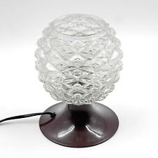 Lampe pied tulipe métal verre vintage table lamp design space age années 60 70'