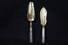 Service à dessert, pelle et couteau à gâteau / cake server and cake knife silver