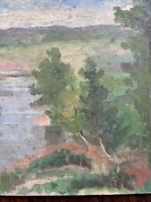 Tableau Huile sur Carton Vers 1900 Tarn A Localiser Paysage N 4