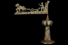 Merveilleuse girouette ancienne, art populaire en zinc c.1900 / Epis faitage