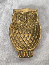 Hibou Vintage En Laiton Doré Déco Ancienne Rétro Collection Chouette