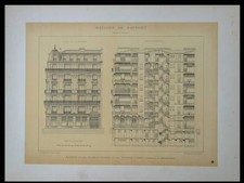 PARIS, 5 BD FILLES DU CALVAIRE - 1895 - 2 GRANDES LITHOGRAPHIES - MUSSIGMANN
