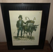 Cadre reproduction Carle Vernet marchand d’encre collection ecriture plume