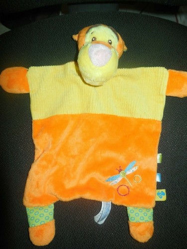 Doudou plat tigrou jaune - tigrou,