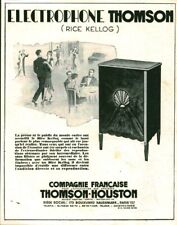 Publicité ancienne électrophone Thomson 1929 issue de magazine