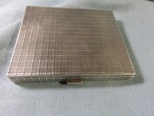 Bel étui à cigarettes ou boite pour cartes de visite, métal argenté initiales FM