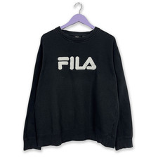 Sweat Fila Vintage Noir À Col