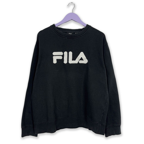 Sweat fila vintage noir col - vintage, À
