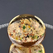 Ancien Presse Papier Sulfure à Décor Stylisé Diamètre 8 cm Hauteur 6 cm