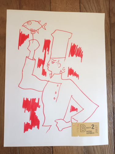 Dessin feutre un - dessin, au