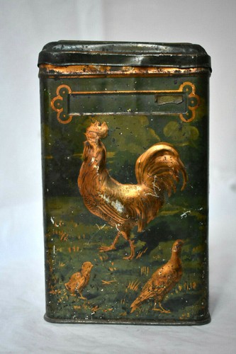 Boite haute métal ancienne - boite,