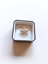 Joli pendentif étoile argent plaqué or zircon