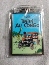 Porte-clés en métal Tintin Au Congo Officiel Moulinsart Couverture Bd