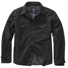 Brandit Lumber Jacket Manteau Homme Vérifier Chaleureuse Décontracté Noir