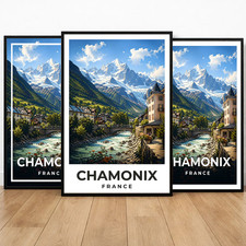 Poster voyage chamonix france - chamonix,
