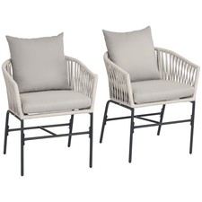 Outsunny Lot de 2 chaises de