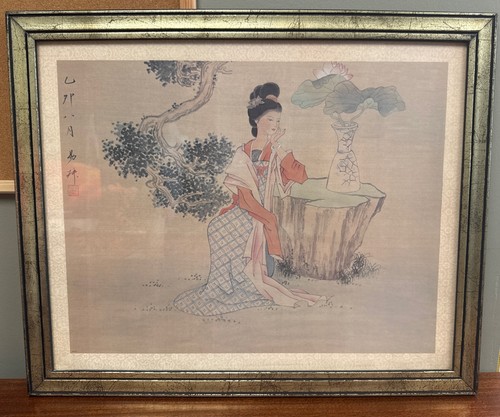 Vintage framed chinese wall - vintage,