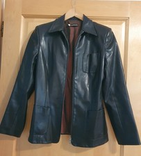 Veste Cacharel noire femme simili cuir 38