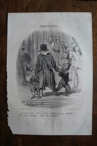 Daumier lithographie originale - daumier,