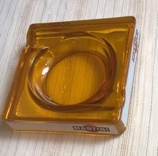 Cendrier MARTINI en Verre Fumé Orange/Marron – Vintage & Publicitaire