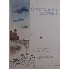 AUBERT Gaston Contemplation Bucolique Pousthomis Chant Piano 1911