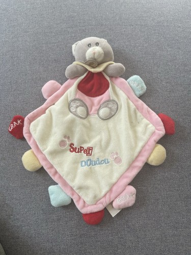 Doudou plat lapin rose - lapin, super