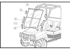 Club Car OEM KIT, WINDSHIELD