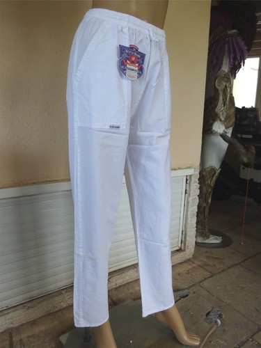 Pantalon infirmiere blanc - d,