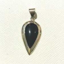Pendentif - Onyx - Argent -