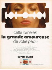 PUBLICITE  1969   GILLETTE   lame rasoir SUPER SILVER