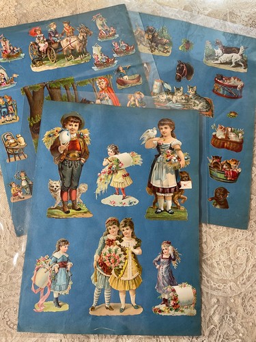 Lot planches de chromos - lot,