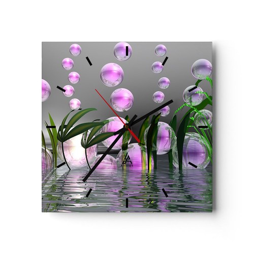 Horloge murale verre - horloge, en