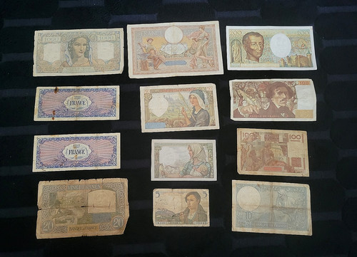 Lot 12 billets francais - lot,