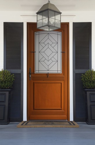 Porte entrée bois - porte, d'entrée