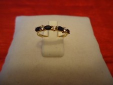 bague demi alliance saphir