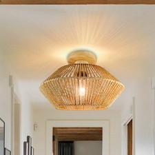 Plafonnier En Osier Fait Main