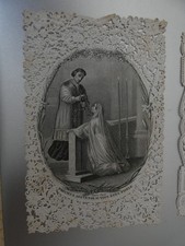 Image pieuse canivet dentelle precieux souvenir si vous etes fidele , vaurs