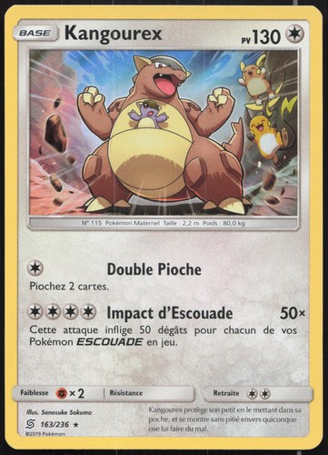 Carte pokémon kangourex - carte,