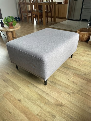 Pouffe repose pieds - gris, clair