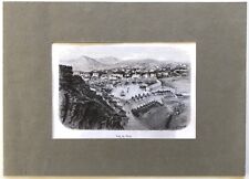 GRAVURE XIXe PROVENCE : Vue de