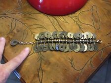 Bracelet au Pièces en Francs Centimes Acier Style Gothic Steampunk Indus Punk