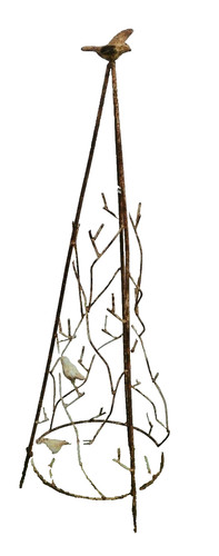 Treillage avec des oiseaux - des,