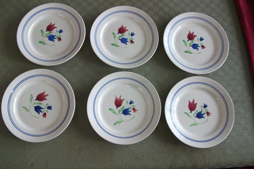 Anciennes assiettes plates - 6,