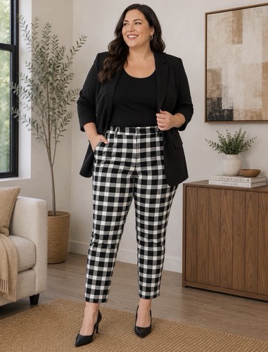 Gap black white - plaid, ankle