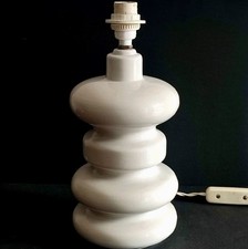 LAMPE VINTAGE EN CERAMIQUE BLANCHE 70's SPACE AGE 