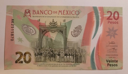Peso mexican bill 2021 - 20,