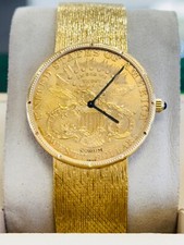 Corum 20 Dollars Double Aigle 22 Carats Pièce En Or Jaune Montre MINT SERVICED