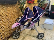 Jouet poussette double pour poupée